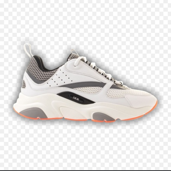 Dior Cream Sneakers with Orange Soles B22 sneakers Unisex sz 37